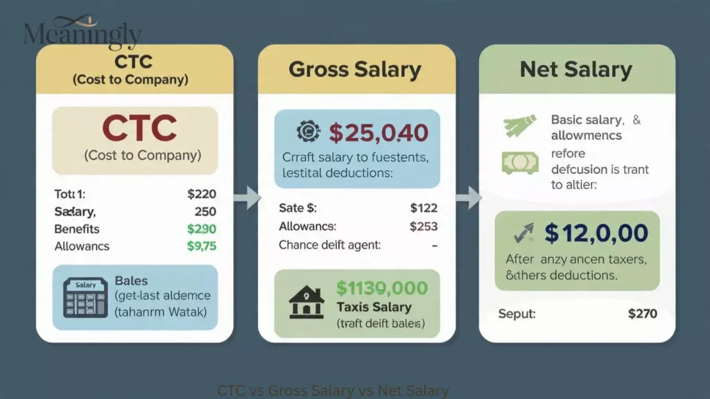 CTC vs Gross Salary vs Net Salary