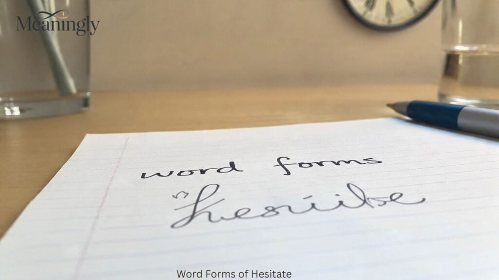 Word Forms of Hesitate