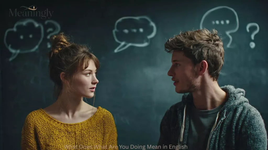 What Does What Are You Doing Mean in English