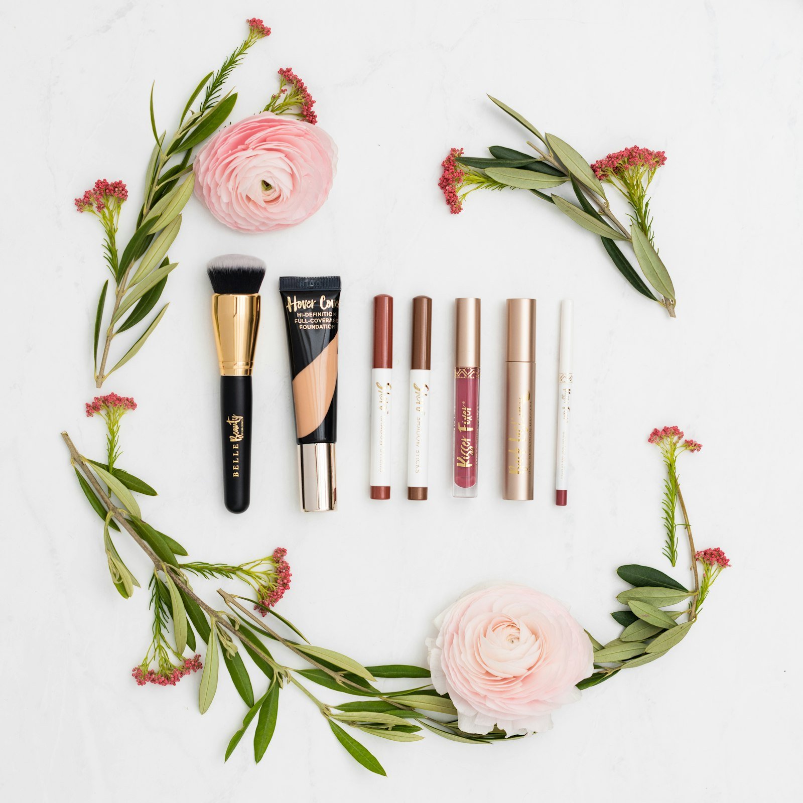 Natural daytime frosted makeup look on a woman portrait