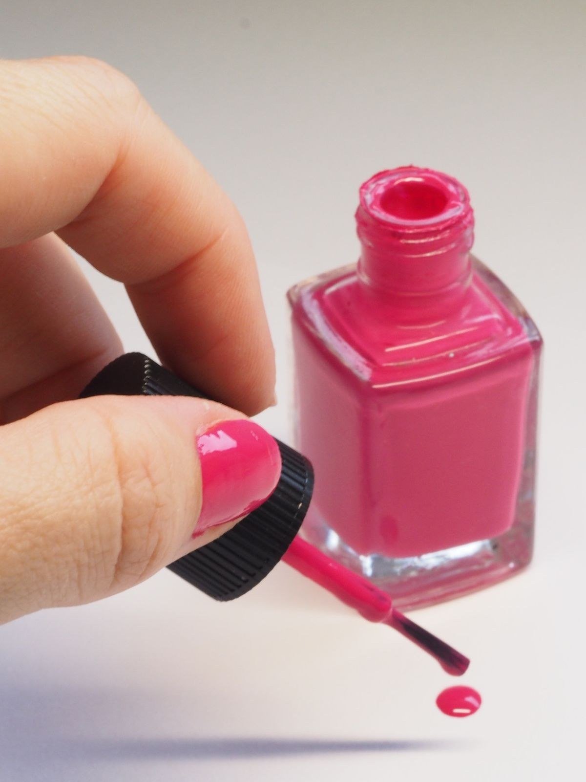 Long lasting jelly pink chrome nails with proper care routine