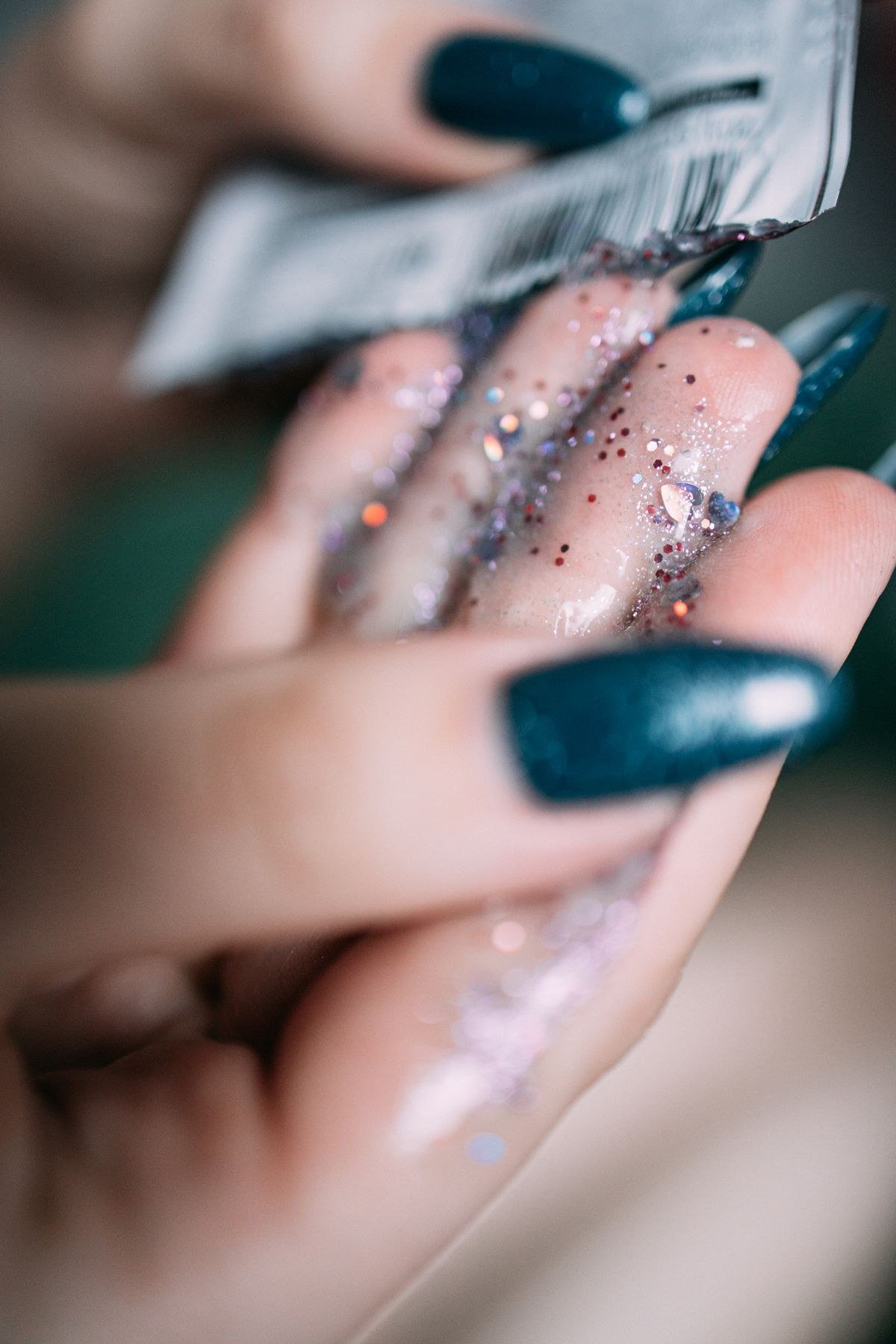Nail preparation with shaping and cuticle care for cat eye manicure