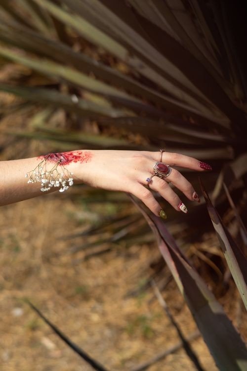 Earthy Sage Nails With Gold Accents example for Earthy nail inspo ideas