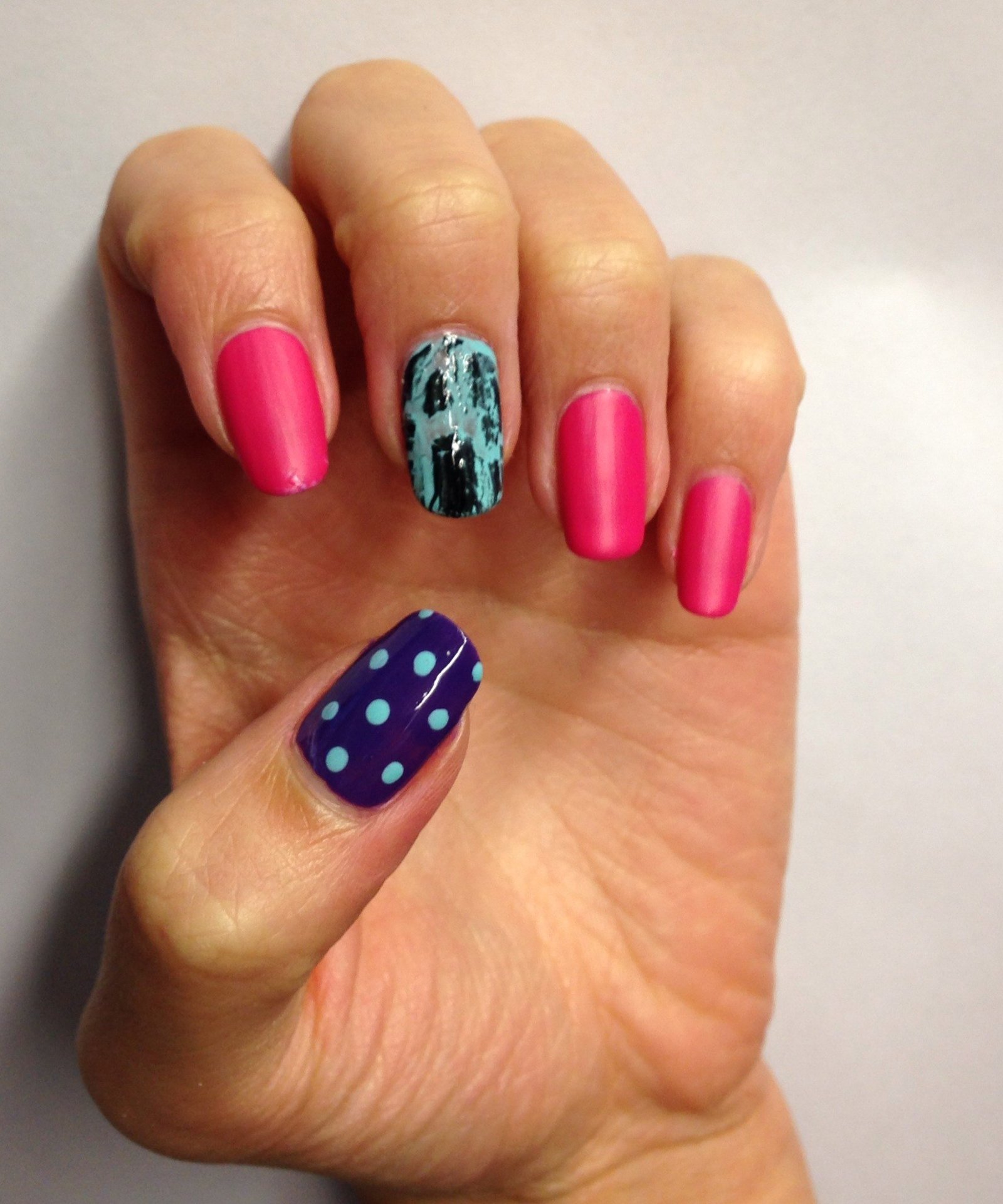 Copper chrome nails ideas - Textured Copper Chrome and Gloss Mix