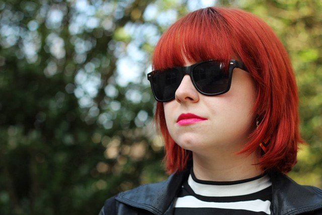 Lip exfoliation and balm prep step in vampy berry lips tutorial