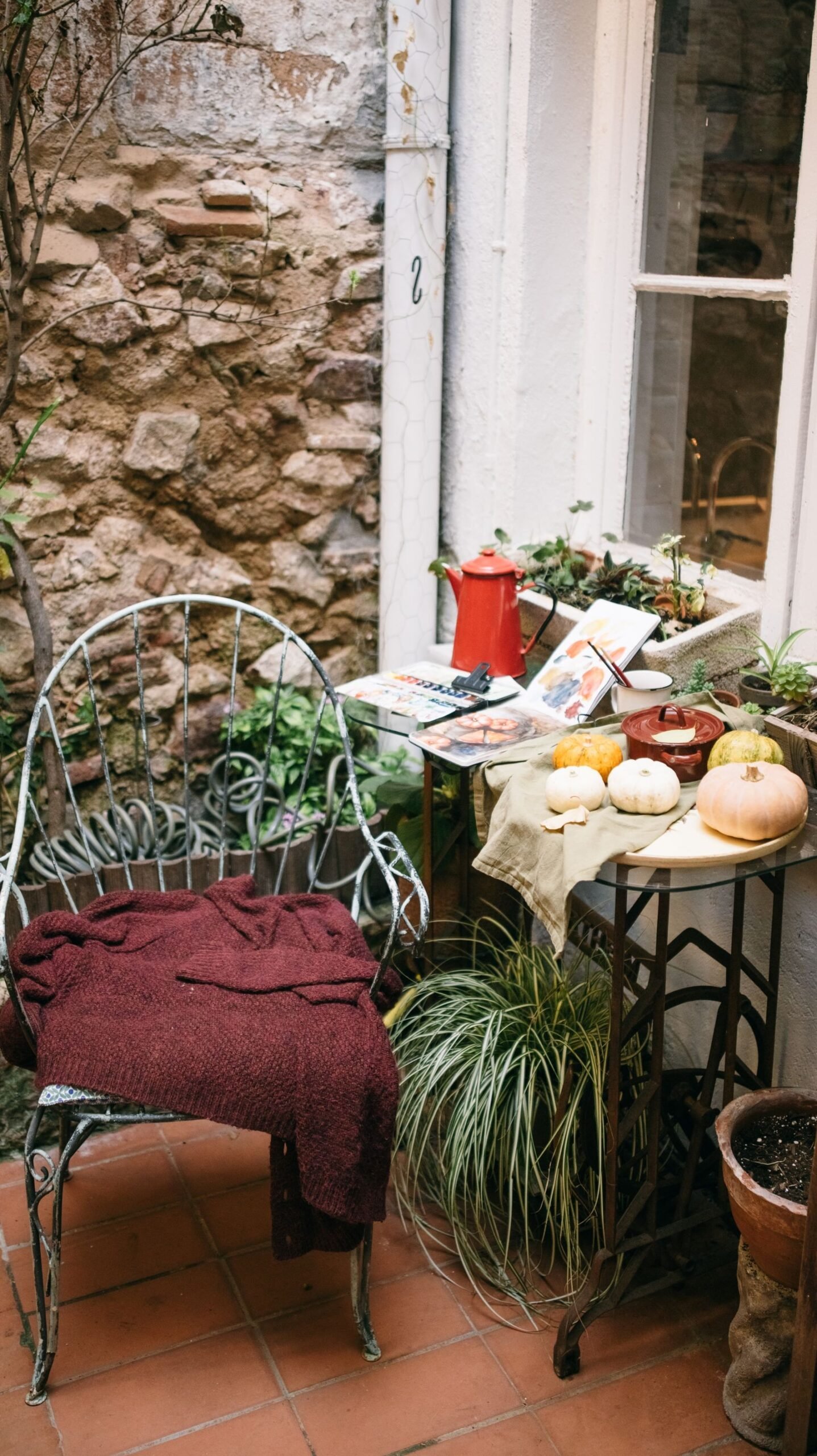 terracotta pumpkin decor ideas — Terracotta Pumpkins on a Fall Mantel