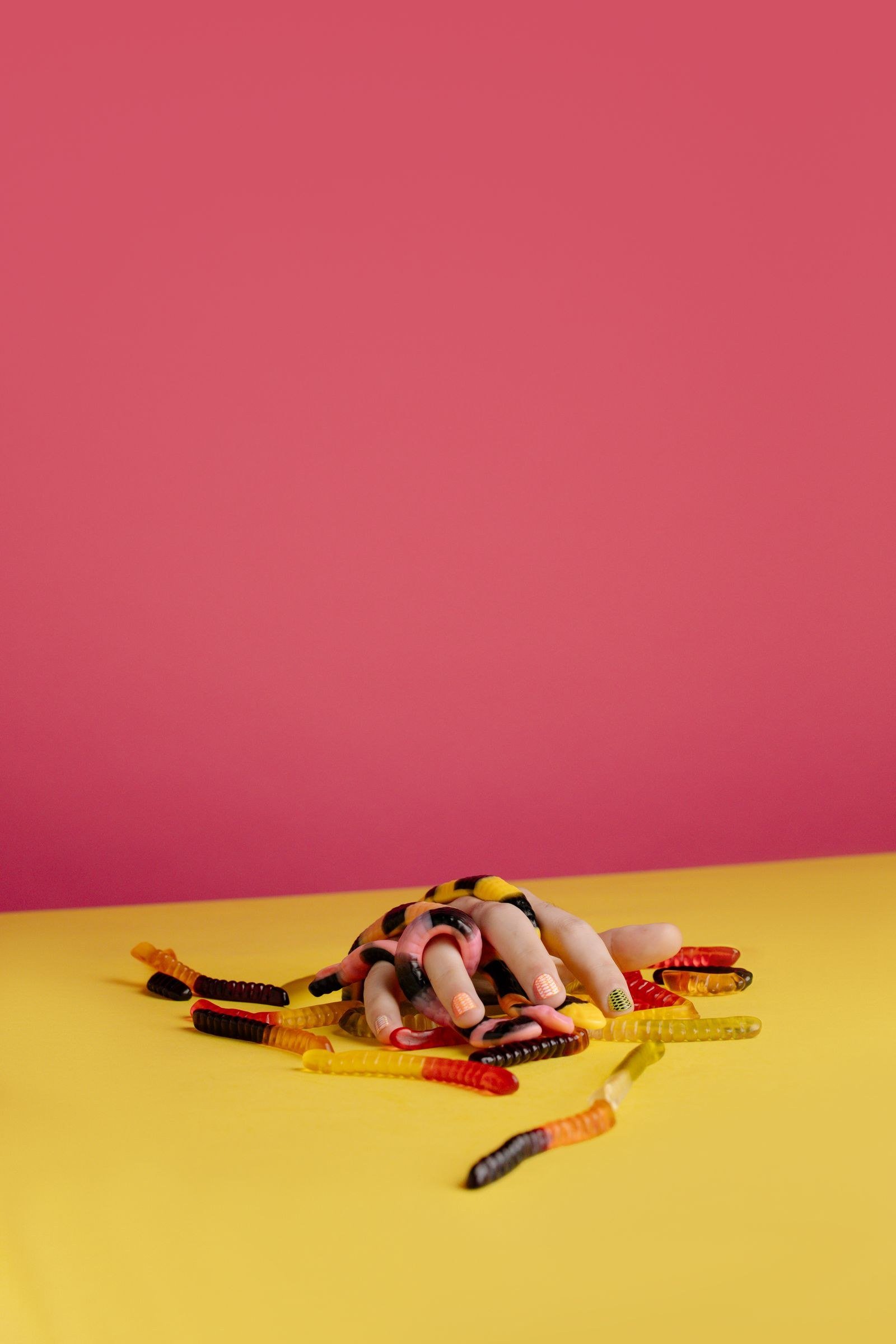 gummy nail art ideas — 5. Gummy Worm Accents