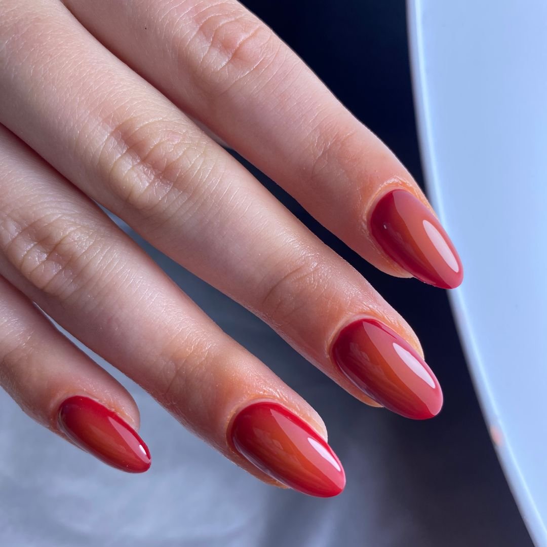 Autumn plaid nails ideas - Plaid Thumb Accent With Neutral Nails