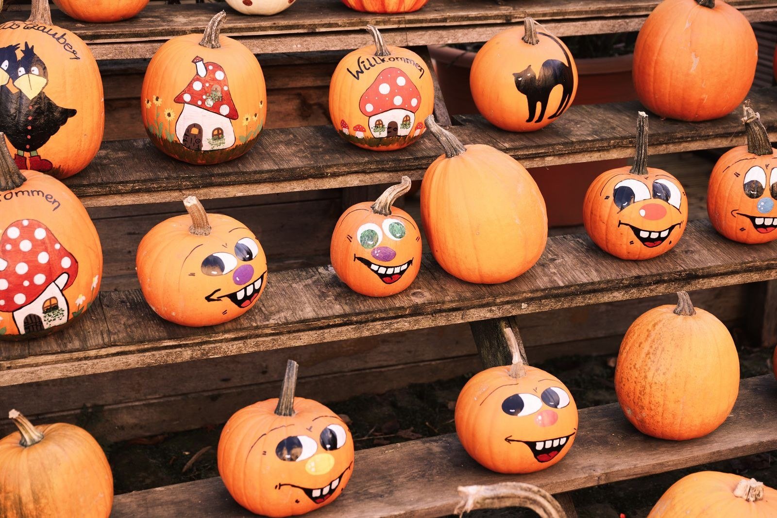 Storing Craft Pumpkins After Halloween for Ghost face pumpkin painting ideas