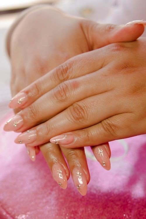 Minimal Thin Stripes On Almond Nails example for Almond nails stripes ideas