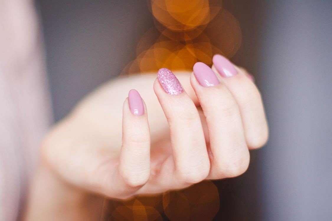 Glitter Stripes On Almond Nails example for Almond nails stripes ideas