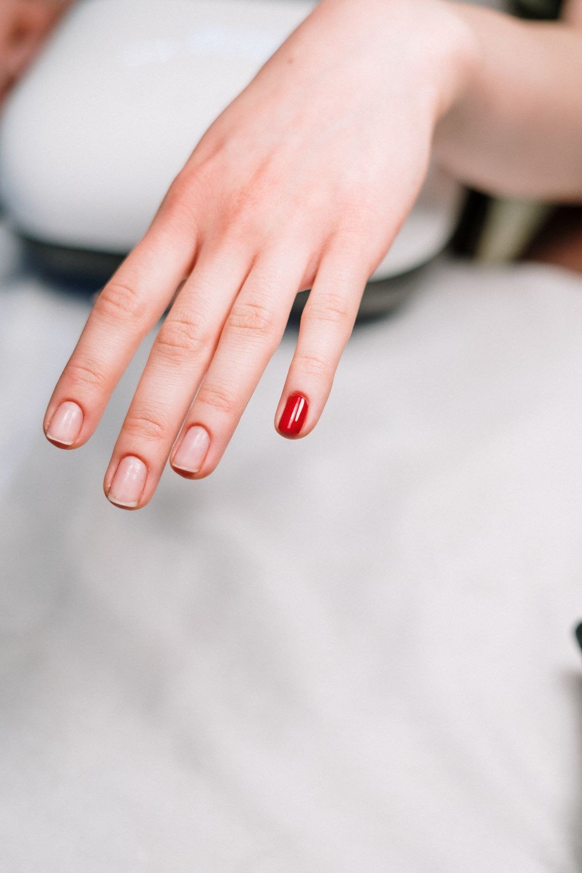 Gothic edgy dark red cat eye nails with stiletto shape