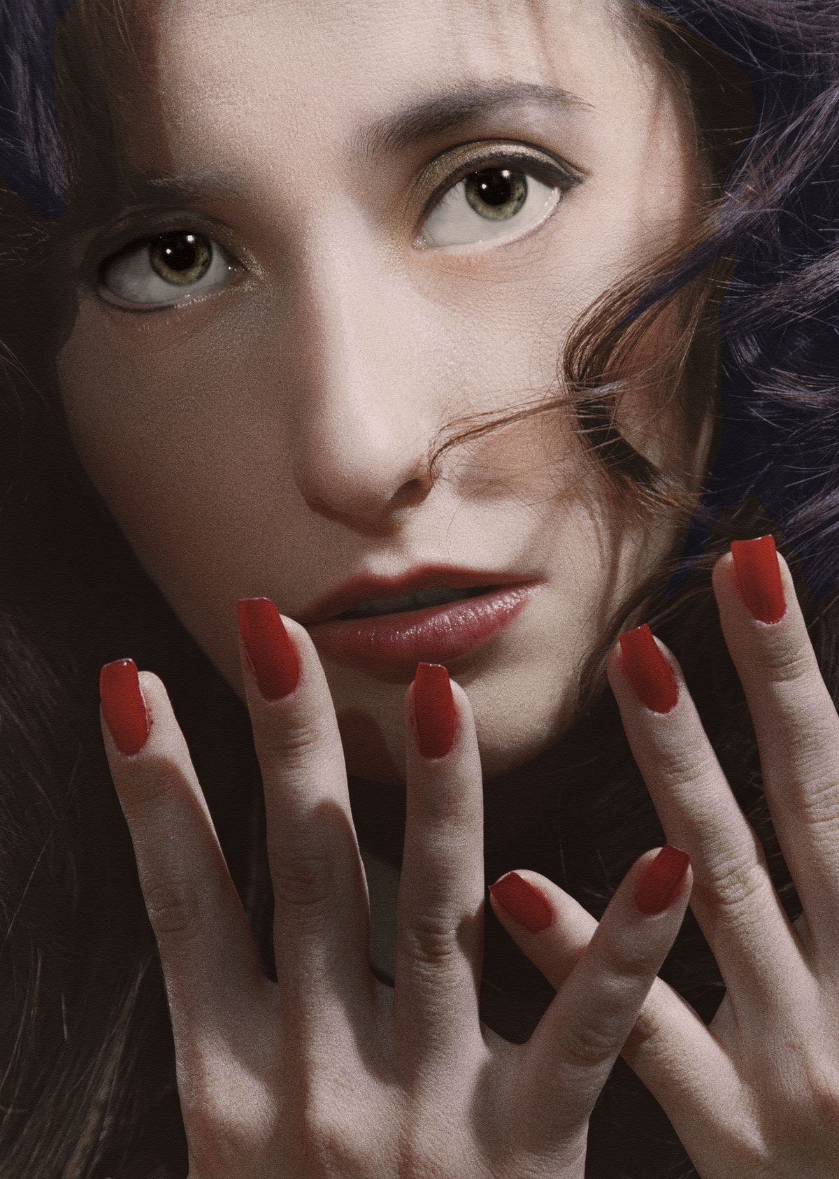 Maintaining vivid dark red cat eye nails with proper care