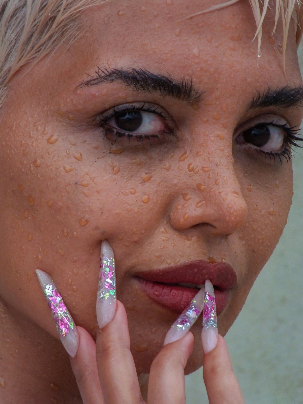 Beautiful finished caramel nude nails manicure showcase