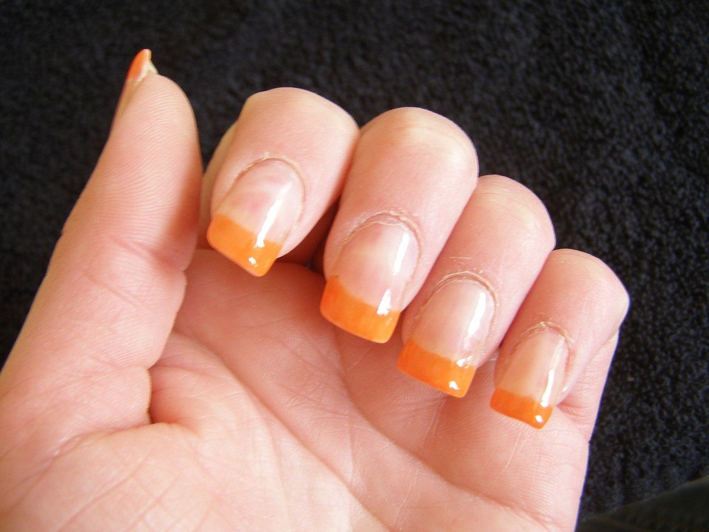 Candy corn tip nails ideas - Classic Candy Corn French Tips