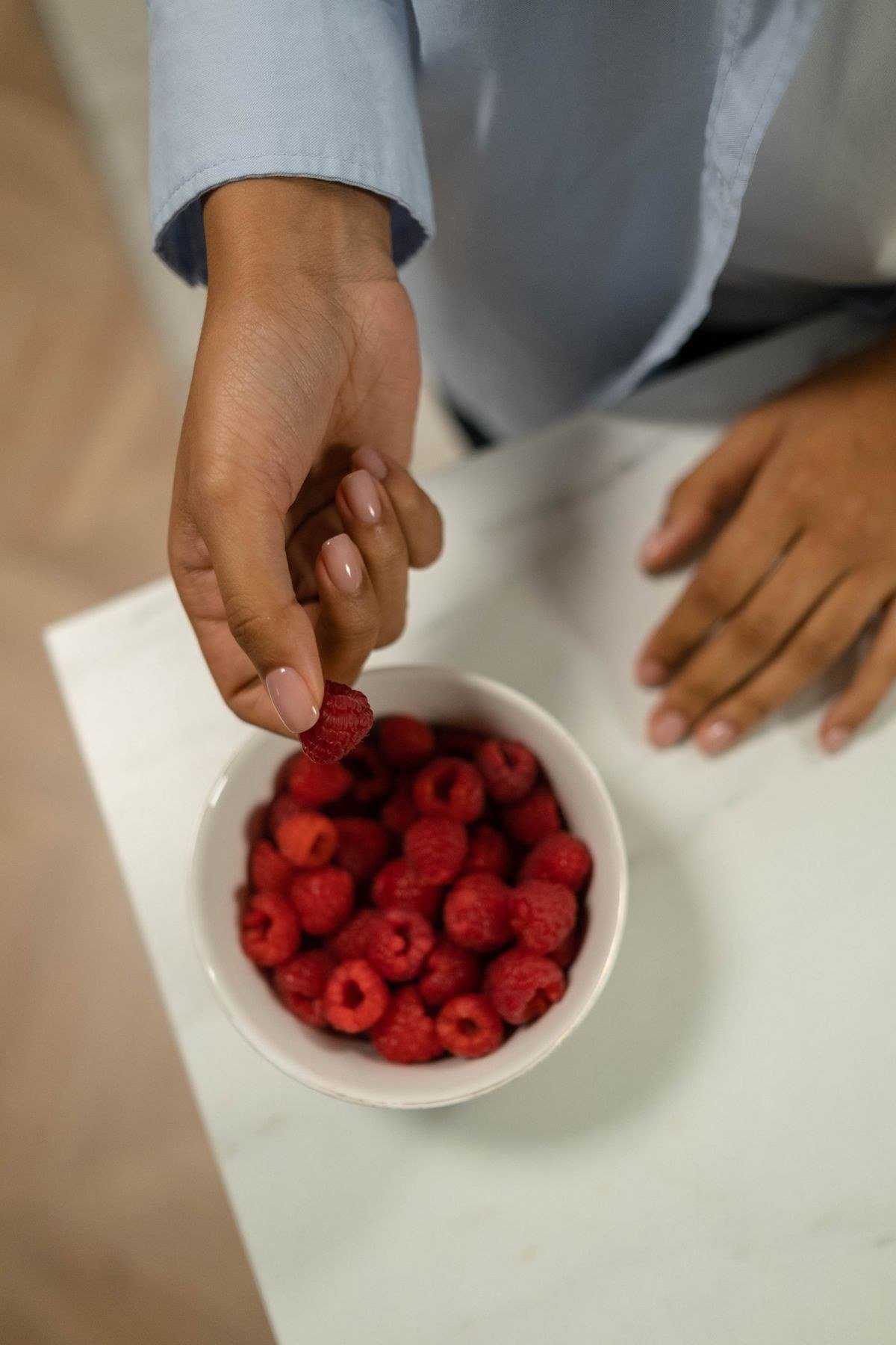 Raspberry jelly nails showing translucent candy-like depth