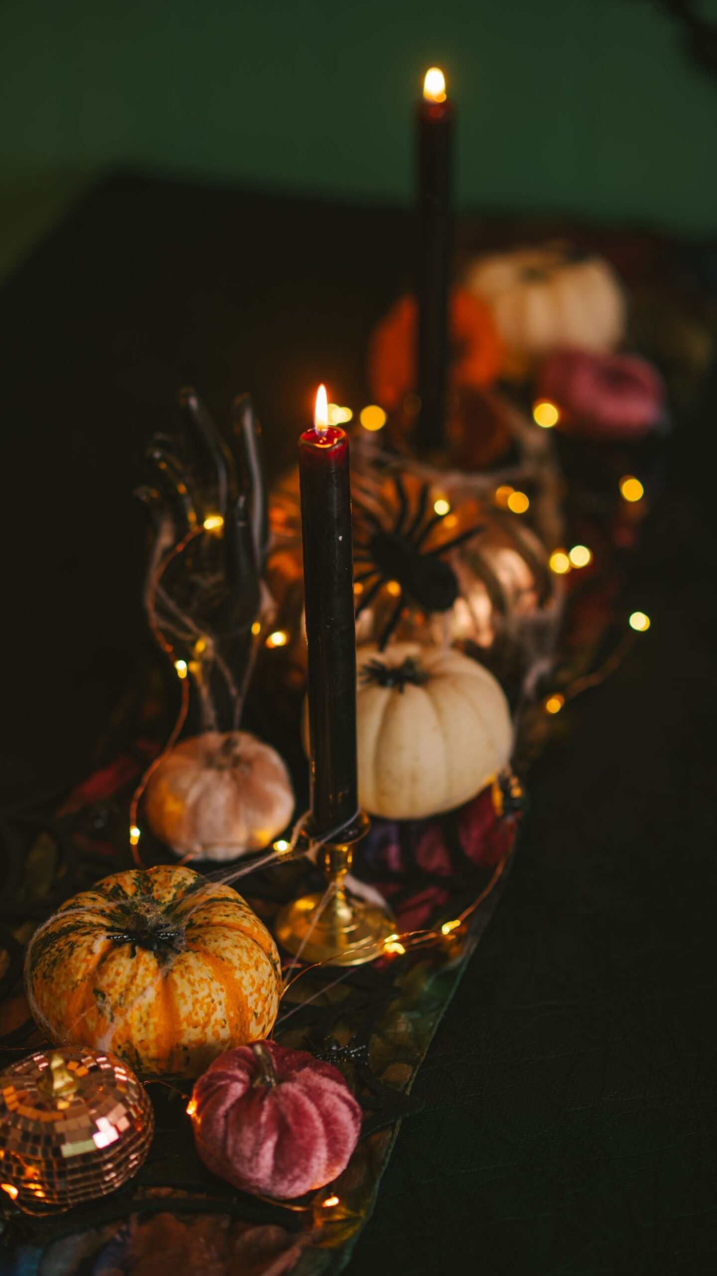 plum noir fall decor ideas — 2. A Plum Noir Accent Wall