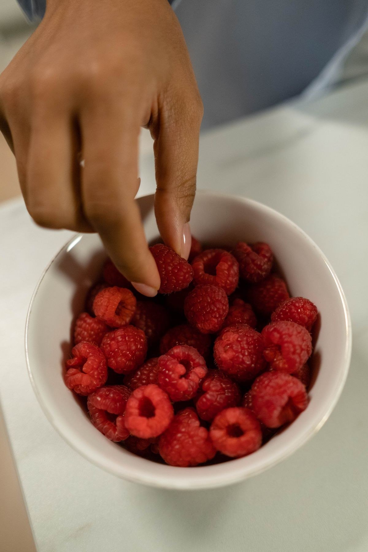 Raspberry jelly nails on almond shape showing color depth