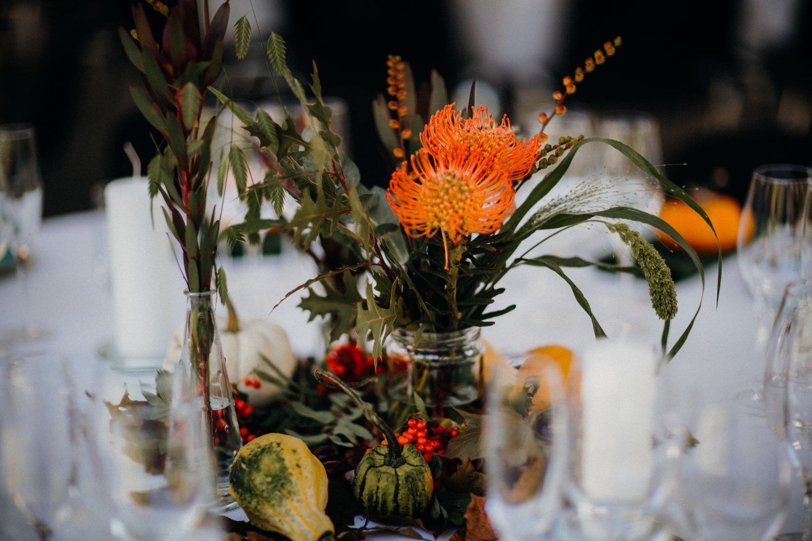 Centrepieces for Long Tables for DIY Thanksgiving centerpieces ideas