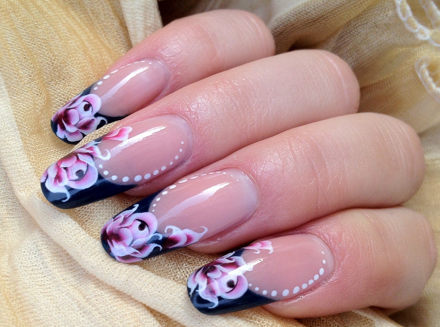 Iced latte nails ideas - Iced Latte Swirl Nails