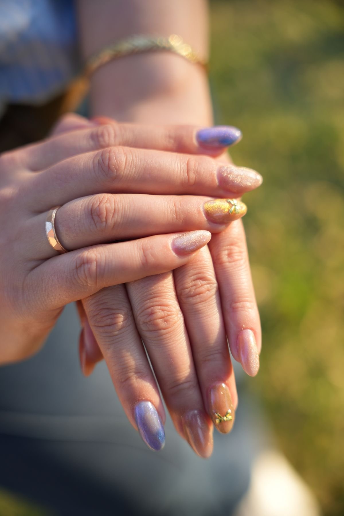 Iced latte nails ideas - Iced Latte Half-Moon Manicure