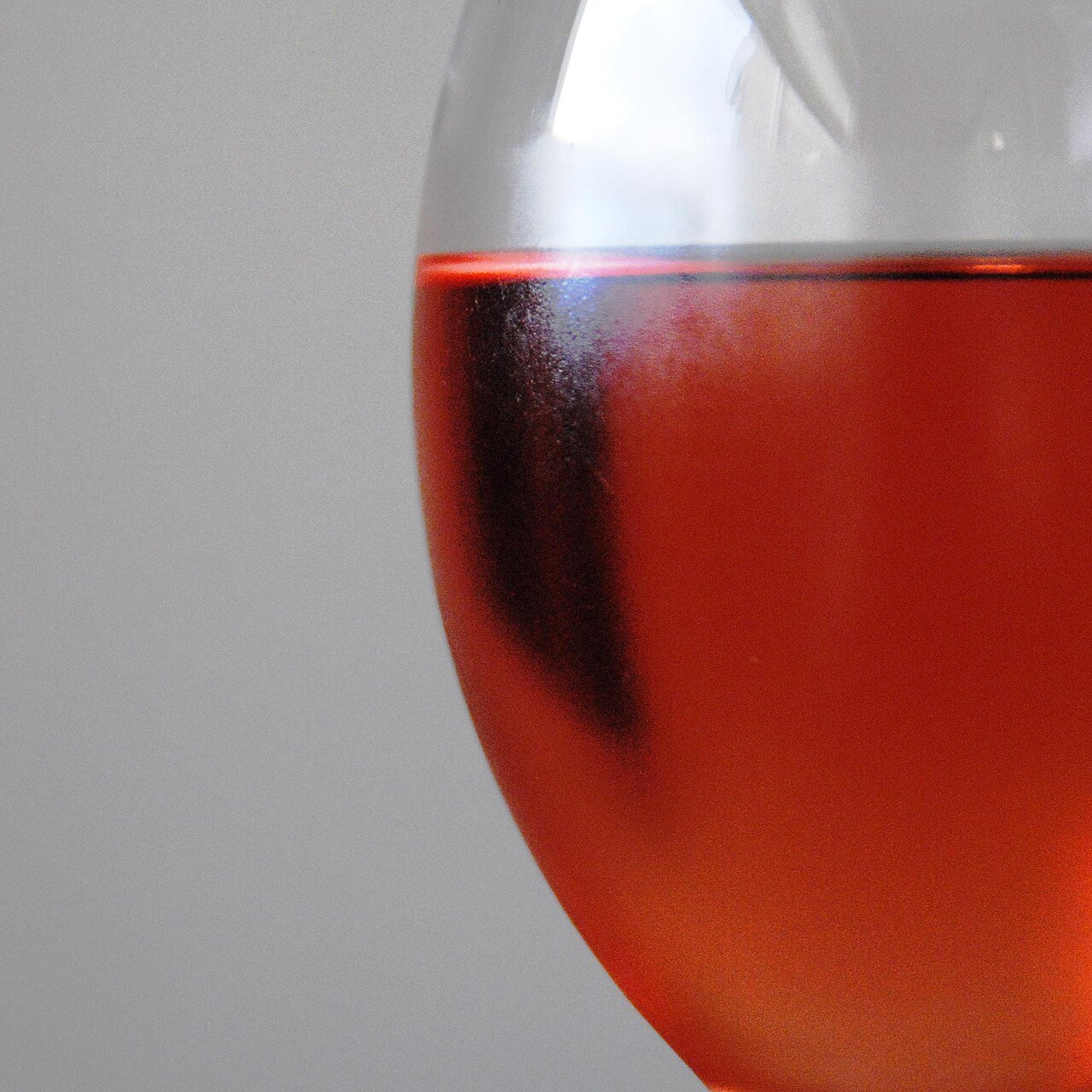 Close-up of rosé wine in a glass