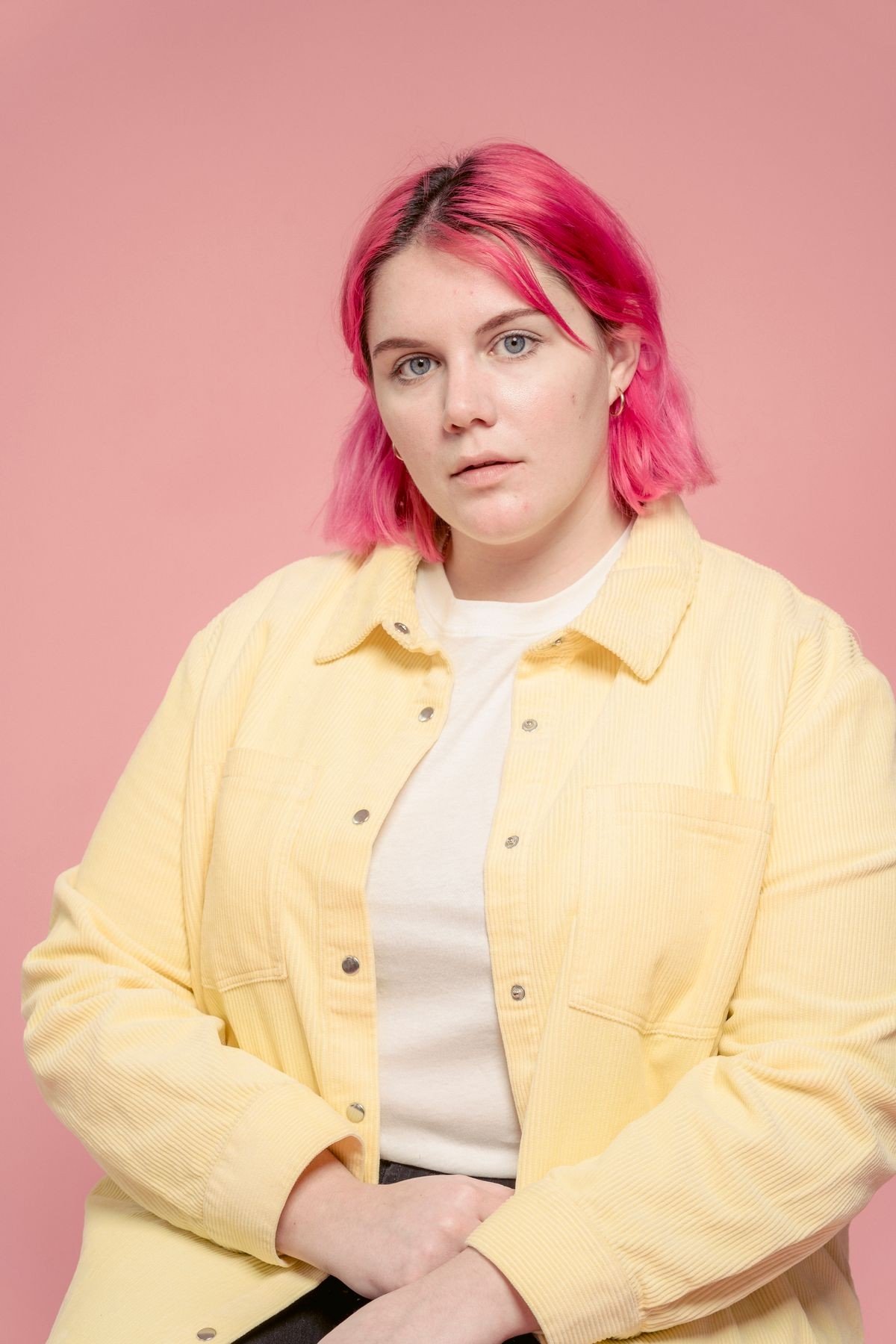 Dusty rose pink hair on different skin tones