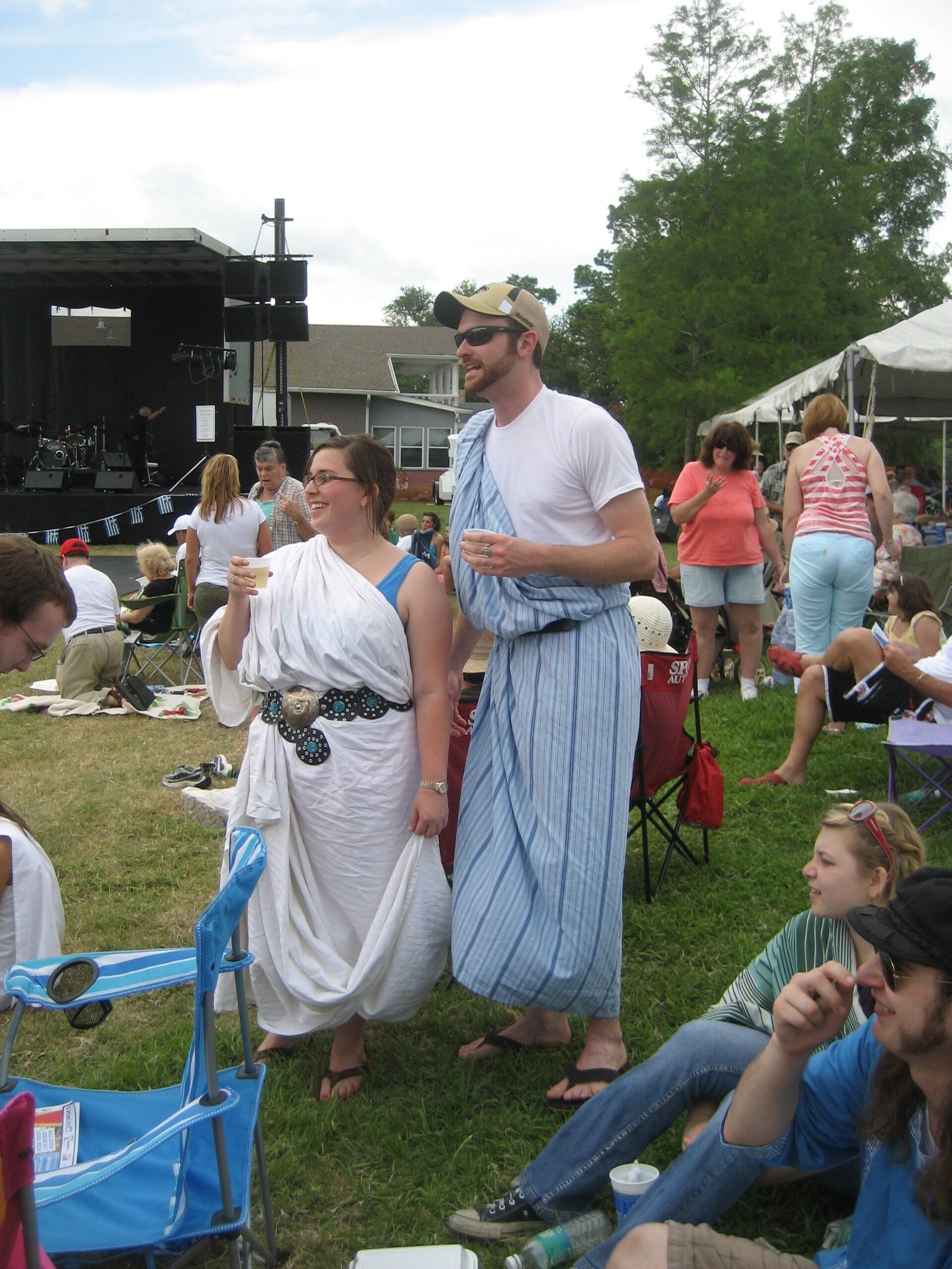 Agamemnon Odyssey Halloween costume ideas - Classic Draped White Tunic