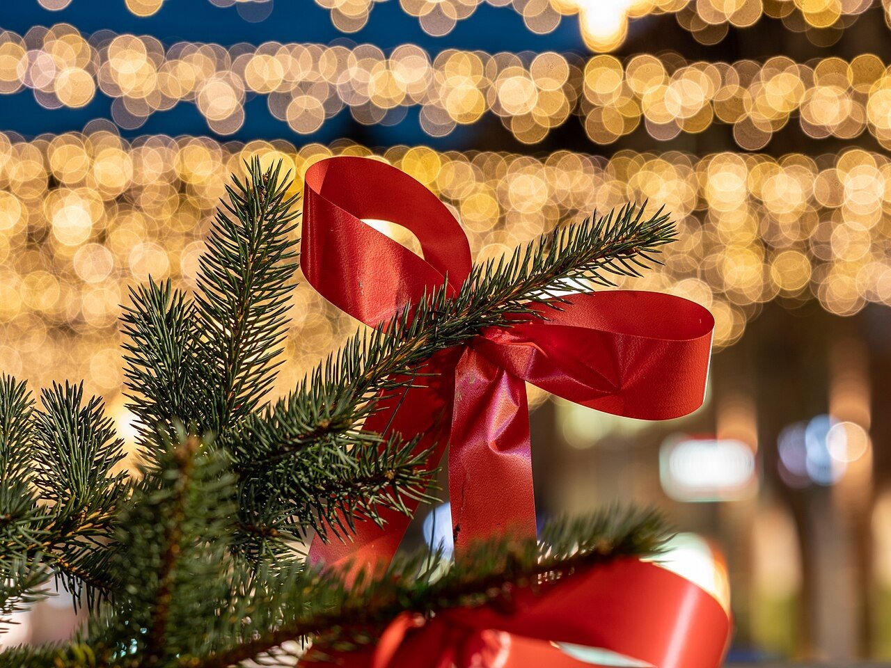Satin and Silk Bows for an Elegant Tree for Bows on Christmas trees ideas