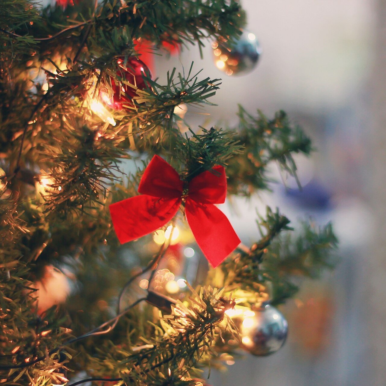 Mixing Bow Colors With Your Ornaments for Bows on Christmas trees ideas