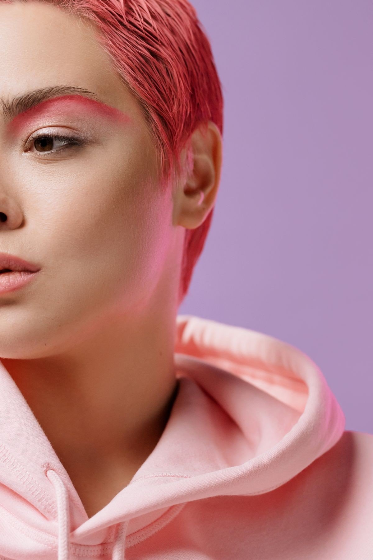 Temporary pink streaks for a special event