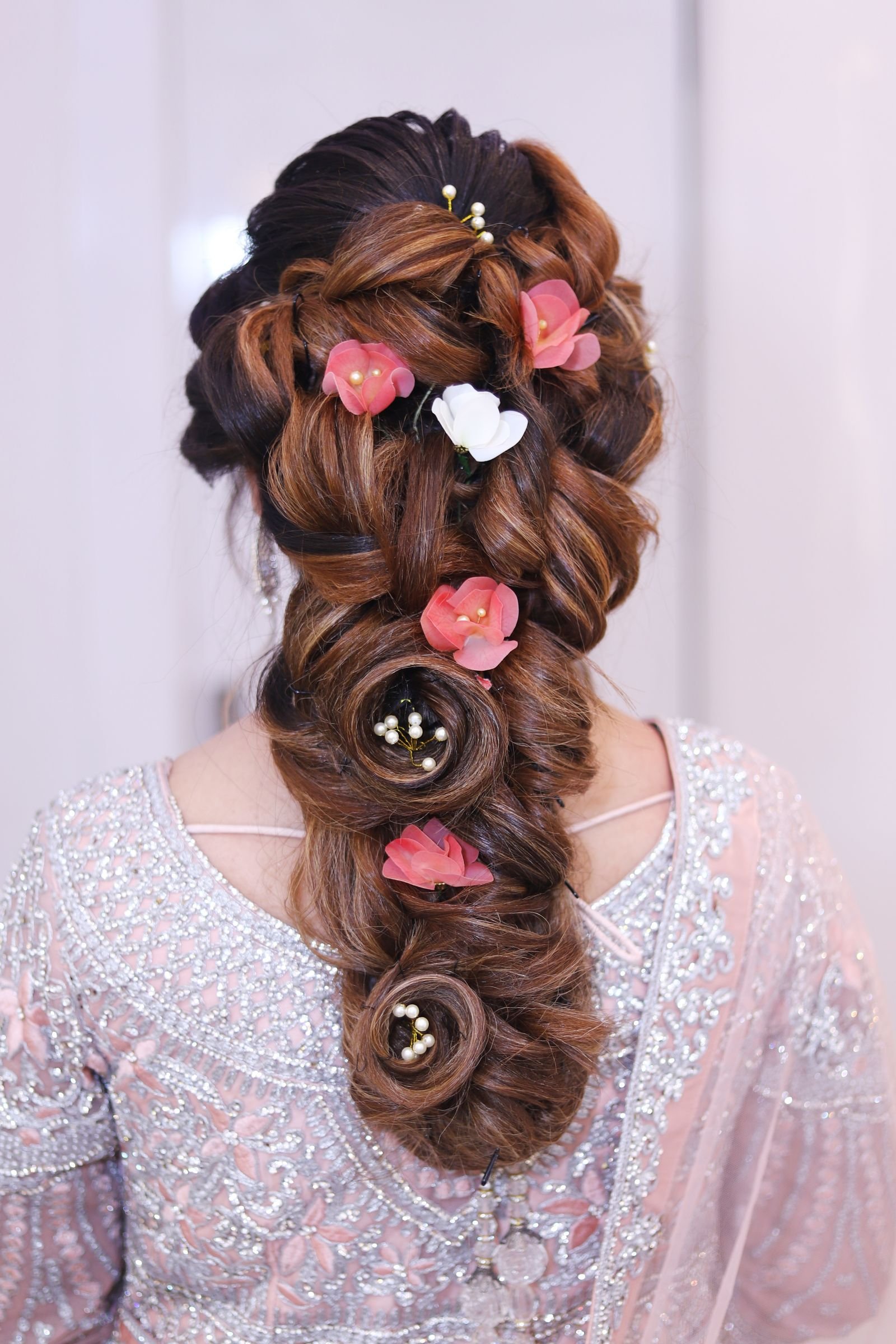 Trendy cherry cola brunette hairstyle with soft layered waves