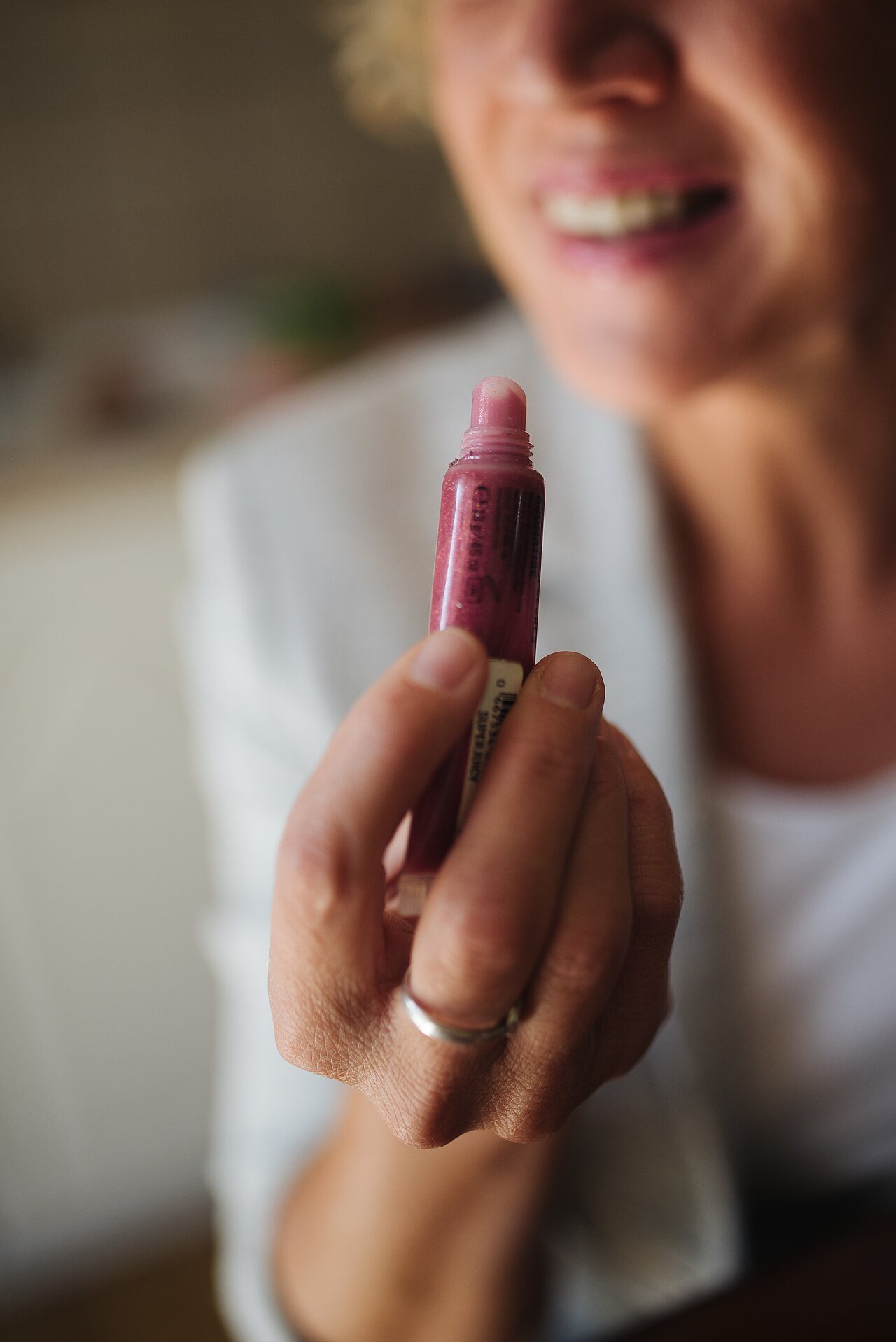 Dark vampy lipstick in oxblood shade for witch makeup