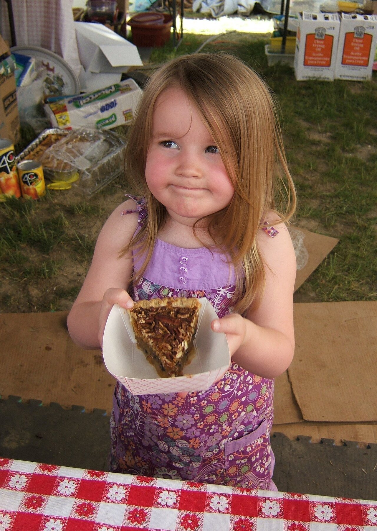 Storing leftover pecan pie cake slices in an airtight container