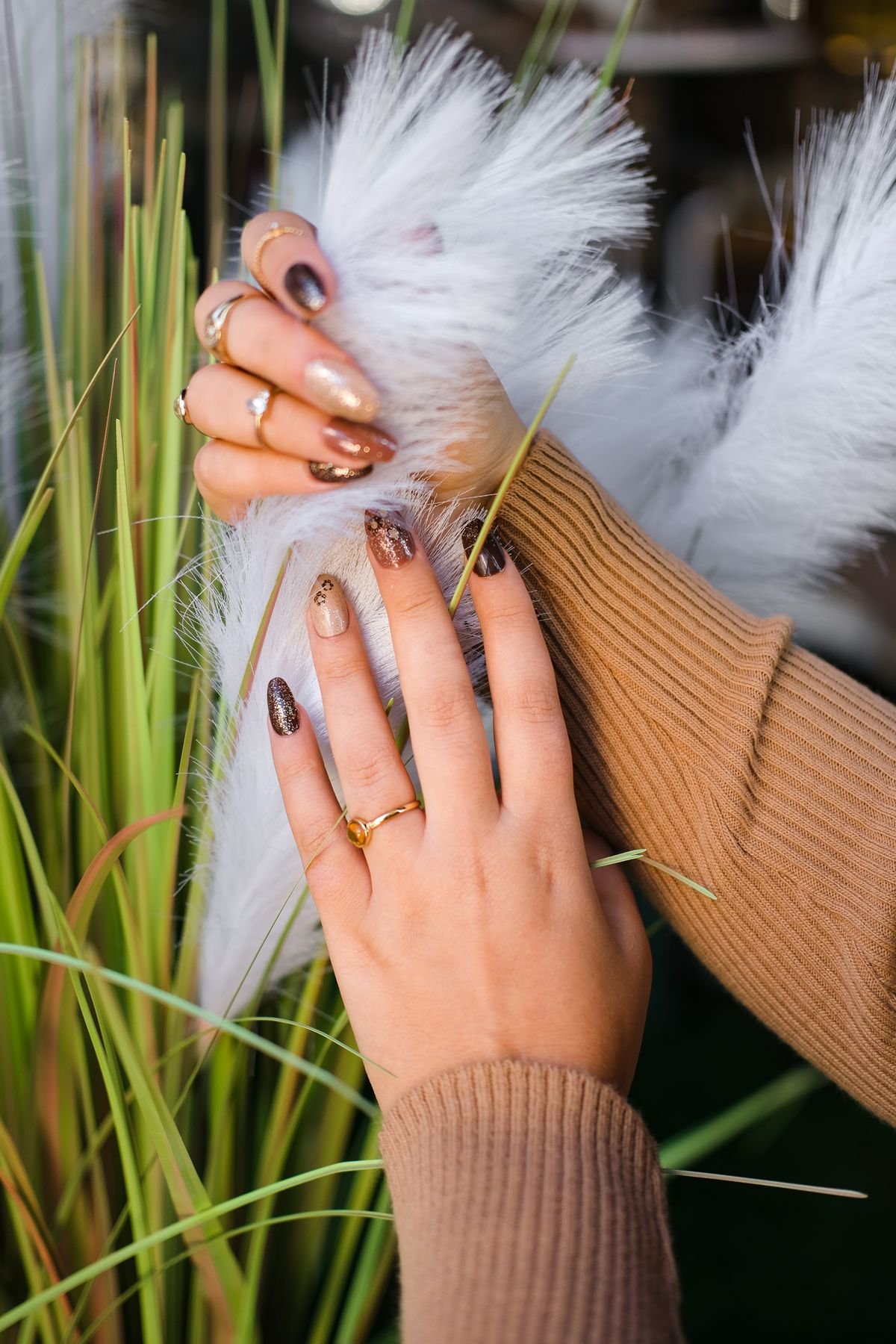 Classic Solid Latte Brown Nails