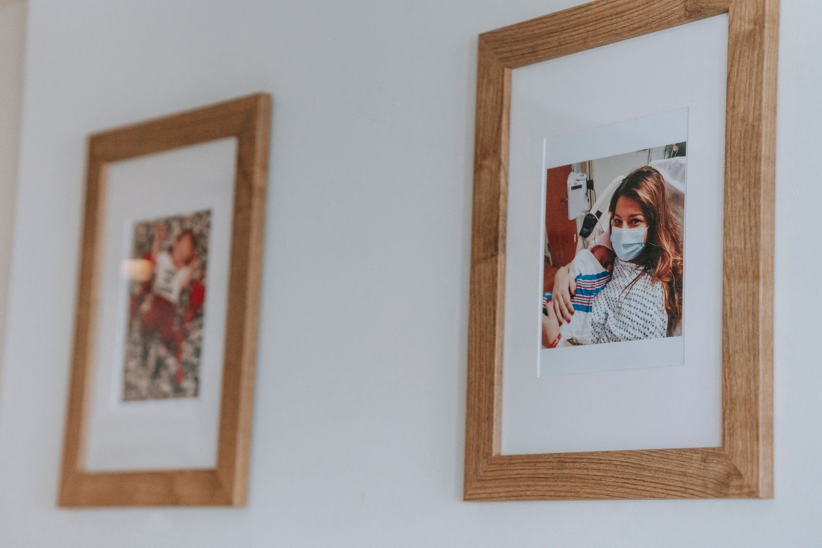 Themed travel photo wall with maps and pictures