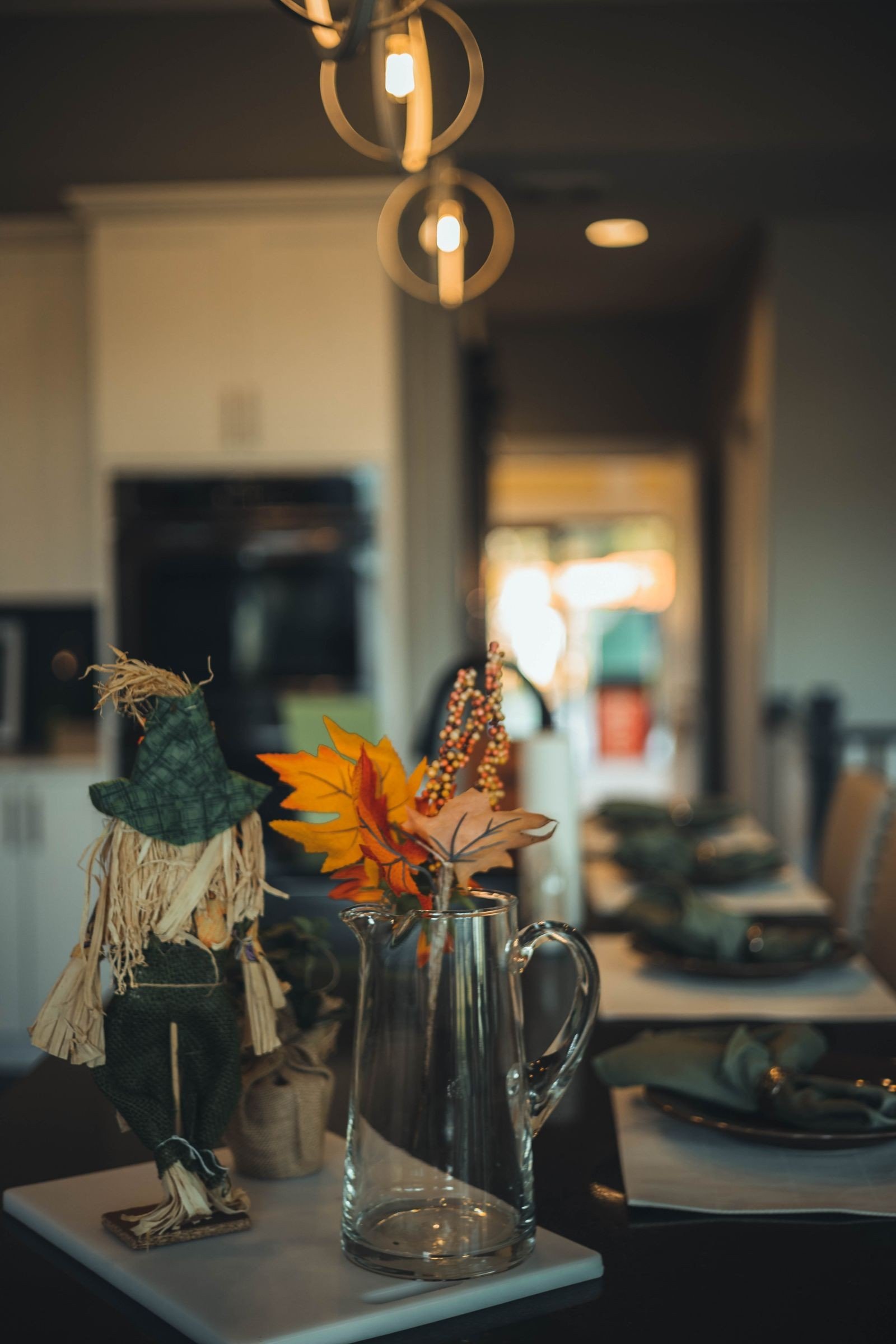 DIY Thanksgiving decor with dried oranges and painted pumpkins