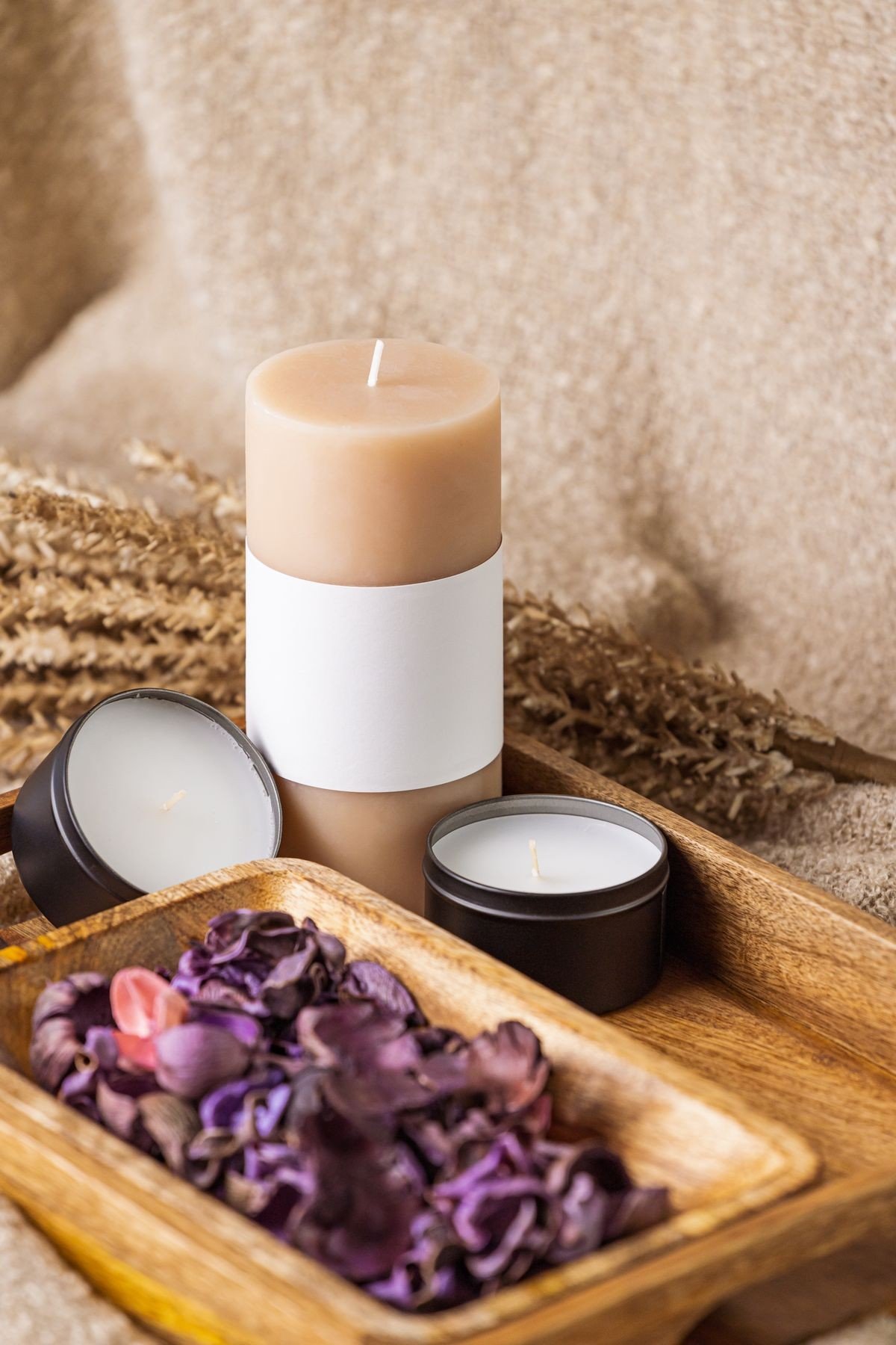 Affordable gourmand perfumes arranged on a vanity table