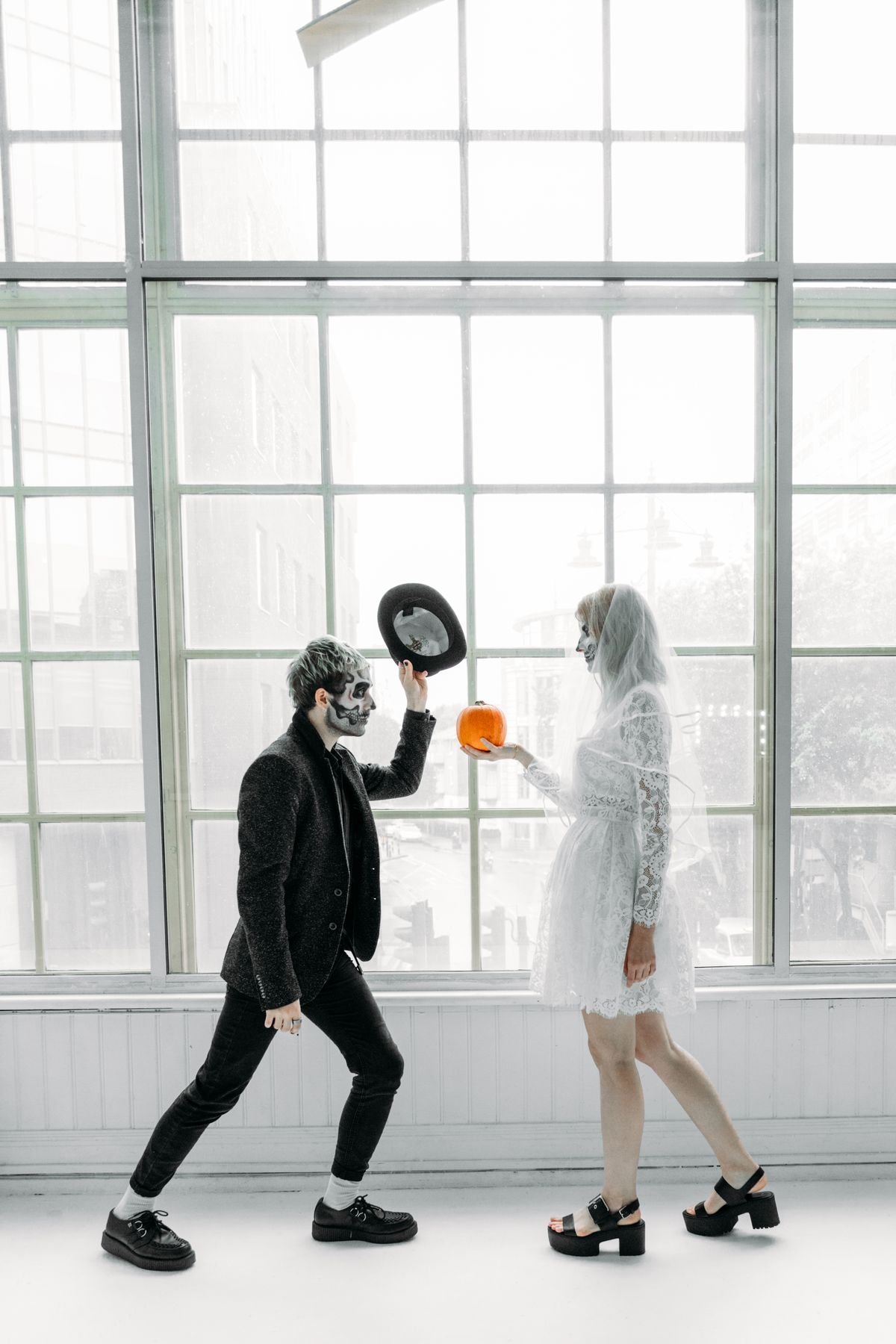 Makeup and hair touch up kit for a couples costume
