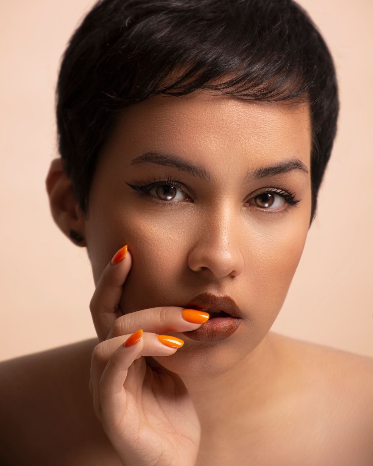 Blood Orange Ombre Nails