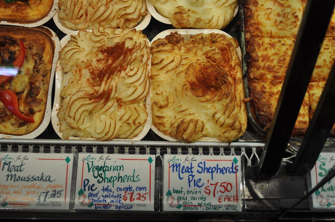 Freezing shepherd's pie soup in labelled containers for future meals