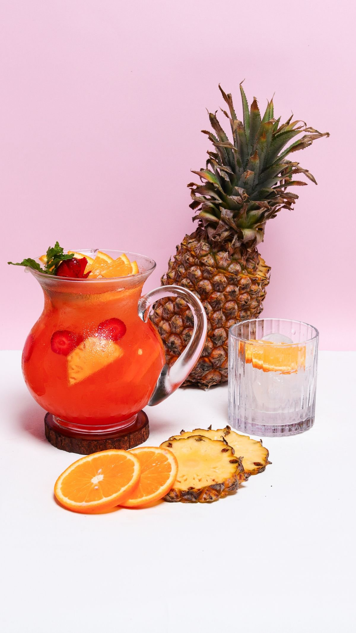 Non-alcoholic Thanksgiving punch served to family guests at a holiday dinner