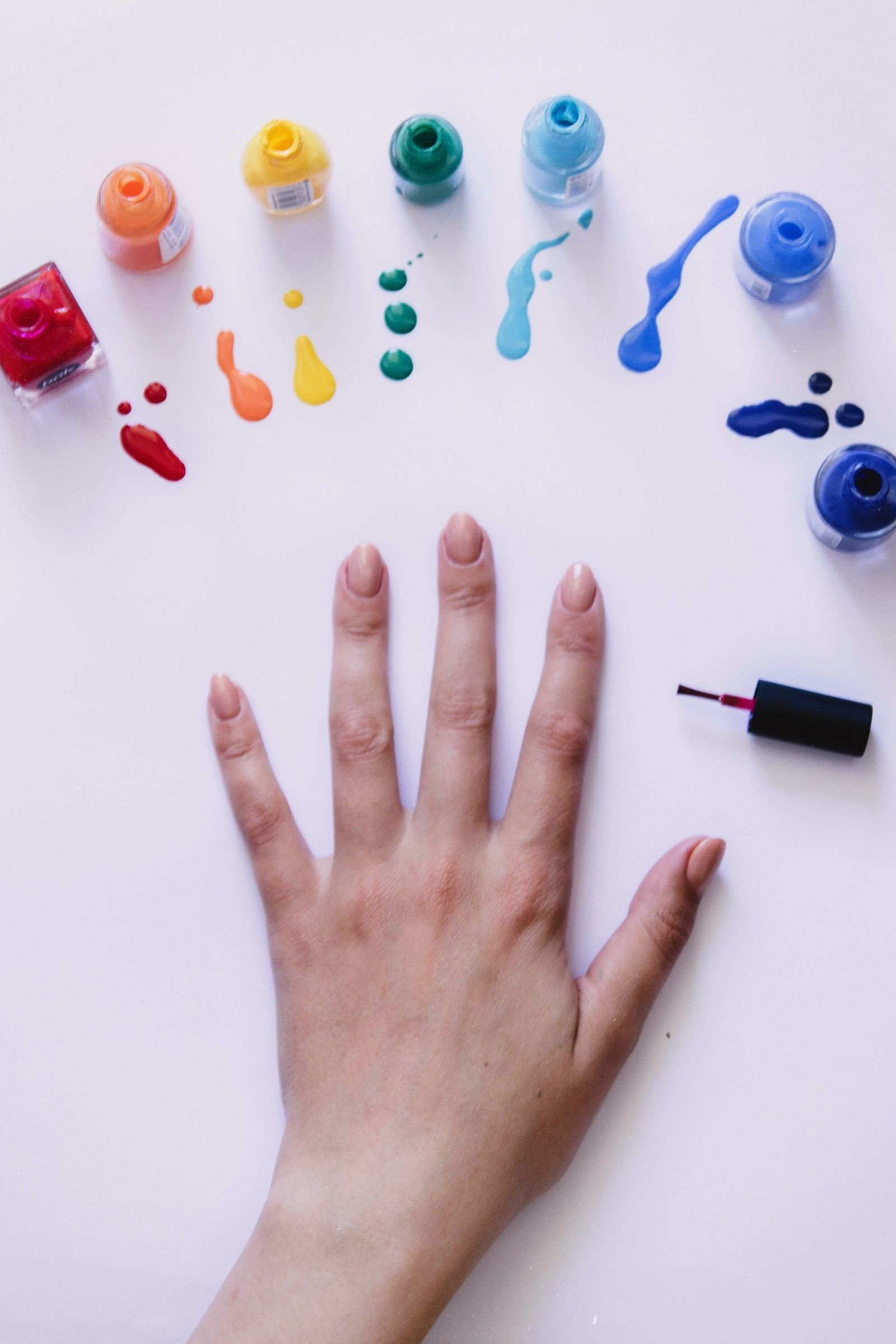 Different nail art themes on each hand