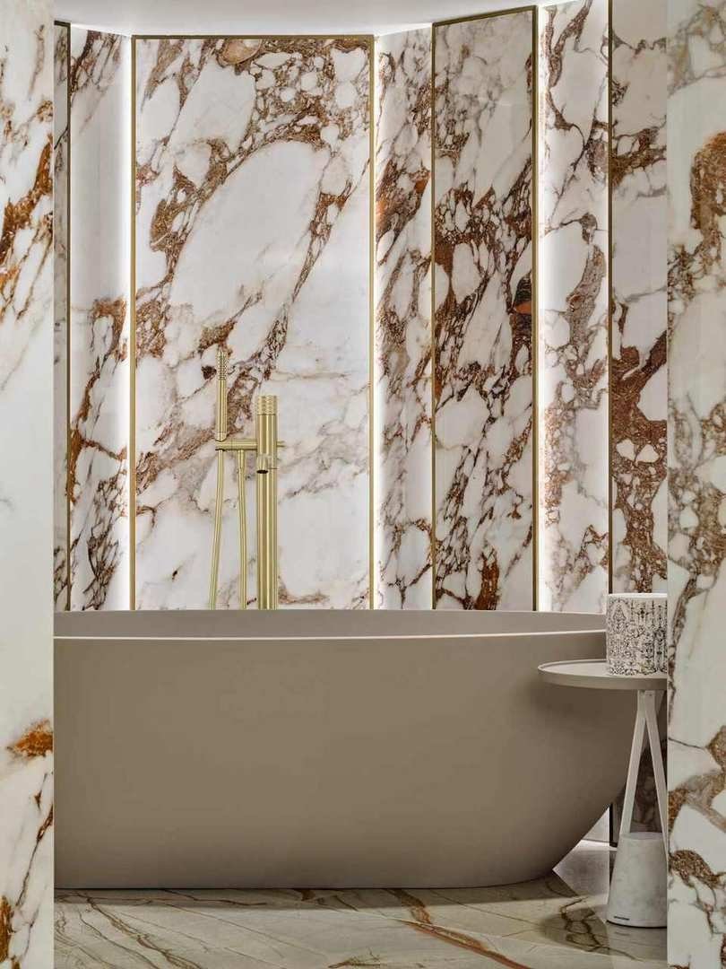 Matte Black Accents and Red Marble for Red marble bathroom ideas