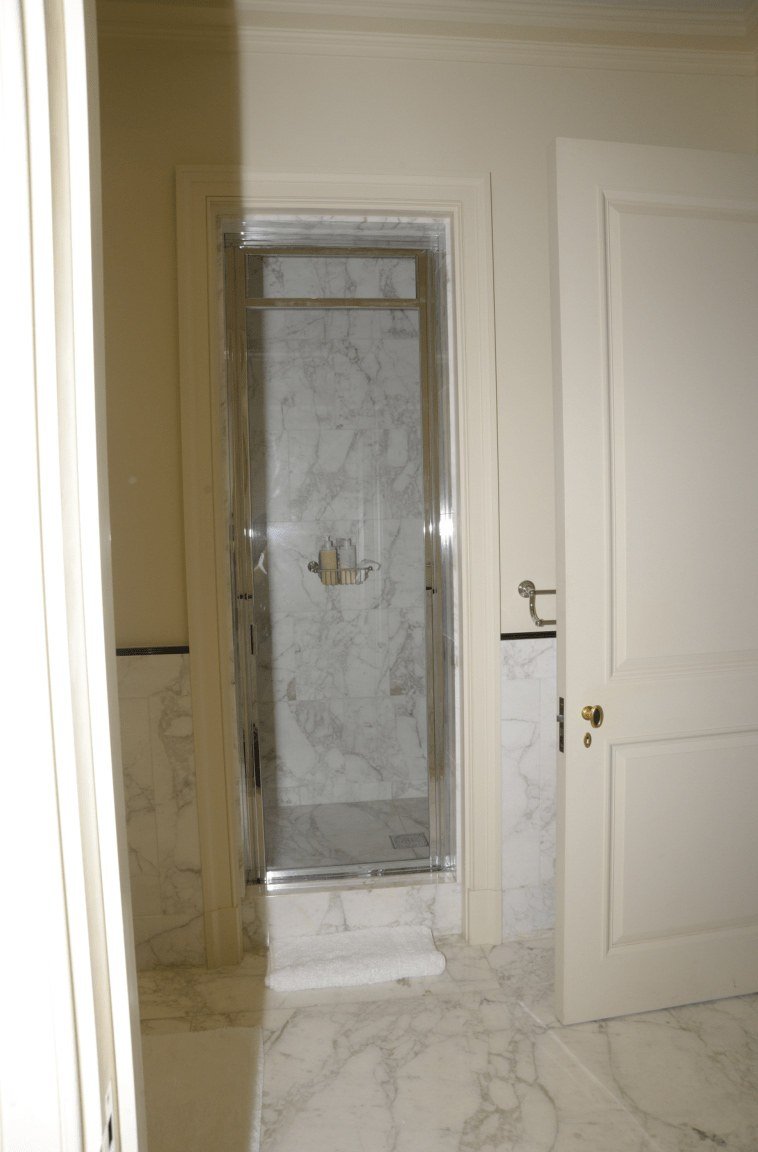 Large Slabs Versus Small Tiles for Red marble bathroom ideas