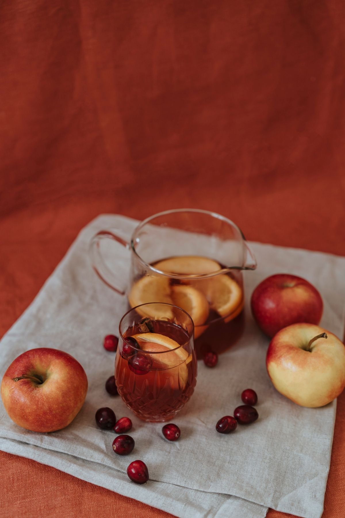 Perfect Thanksgiving punch ready to serve at a festive holiday table