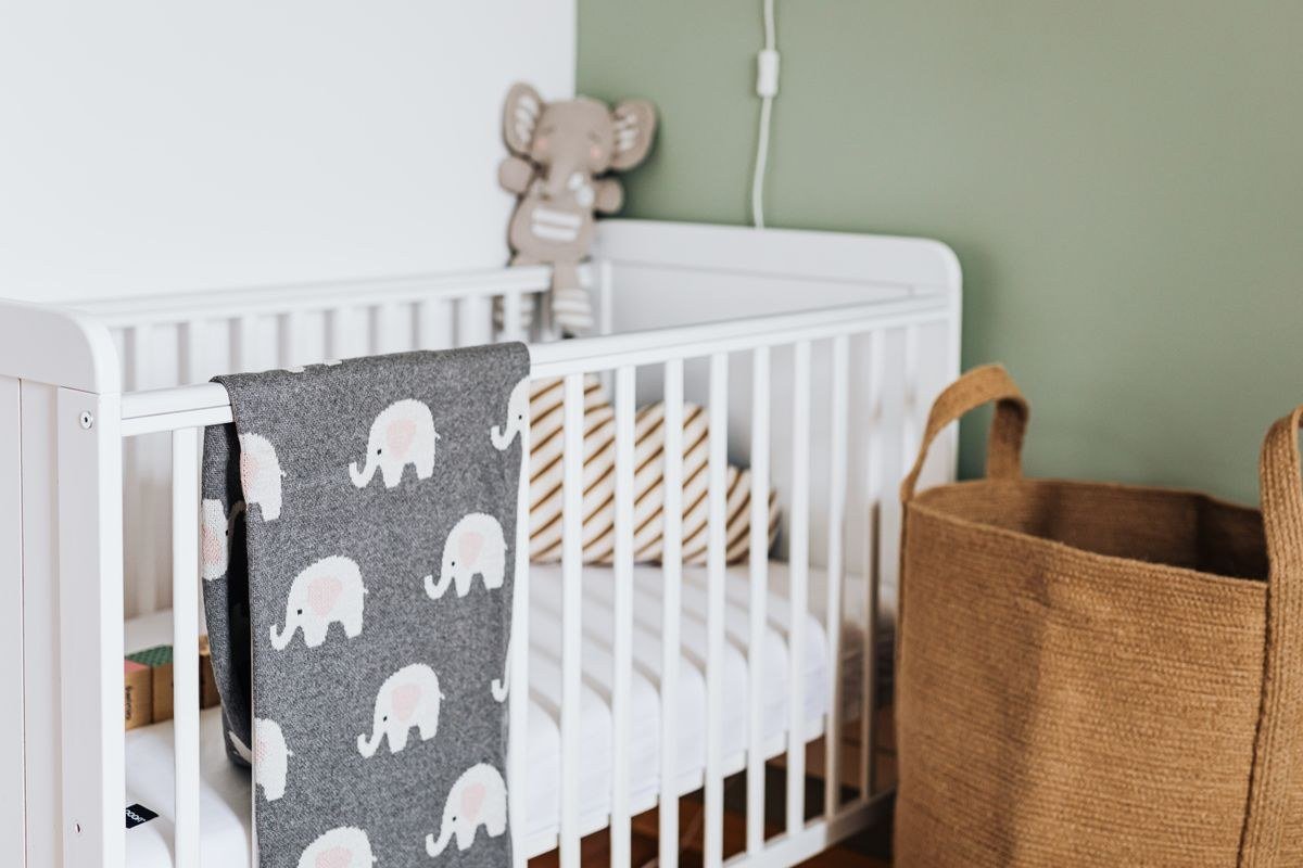 Plush circus animals and gentle lion art in nursery