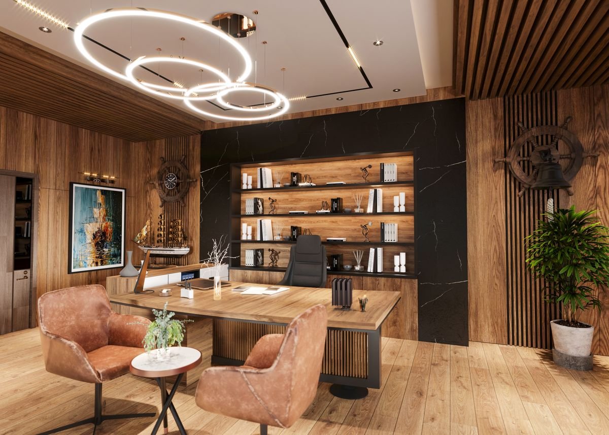 Smart office storage with shelves, baskets and filing cabinets