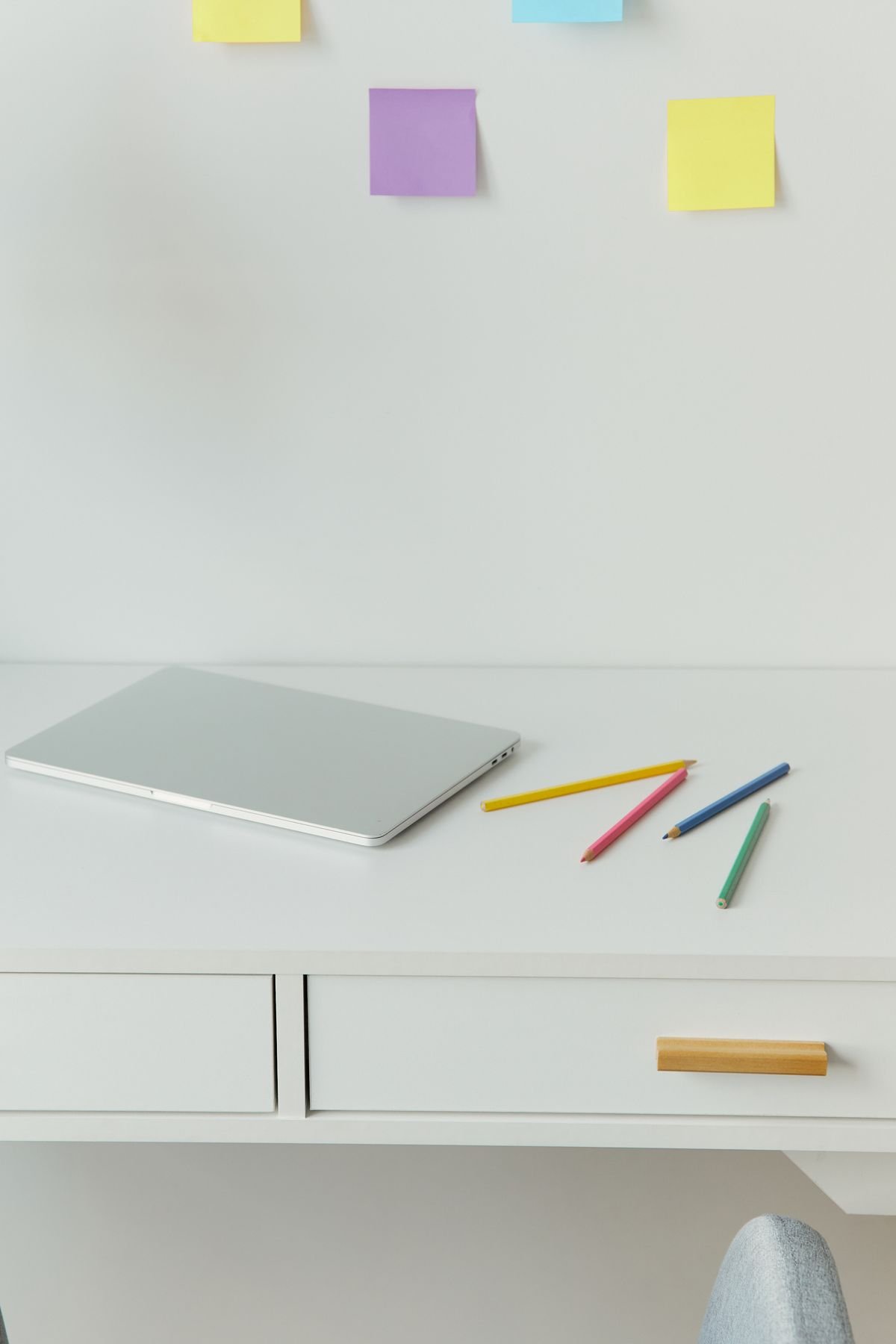 Shared office space makeover with dual desks and storage for family