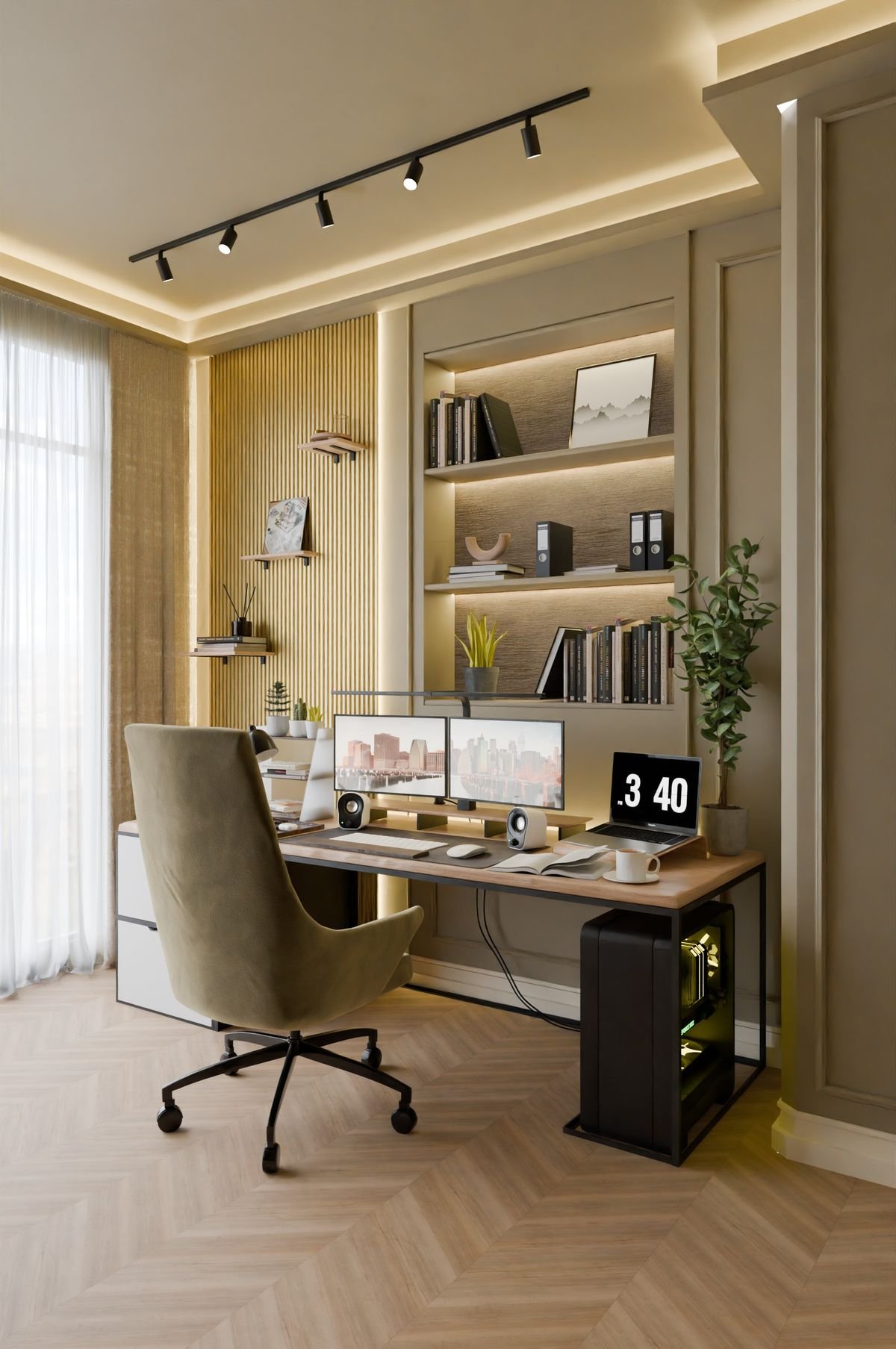 Maintaining a tidy office with daily cleaning routine and organisation